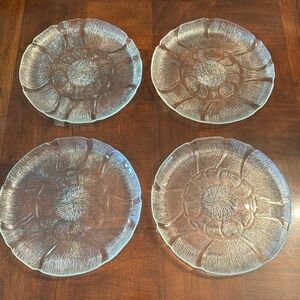 10.25" Arcoroc Fleur Dinner Plates Dishes Platters  Made in France